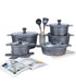 Modern Nobel Nonstick Cookware Set Glass Lid