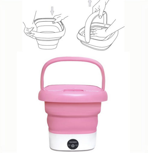 Foldable Compact Washing Machine -Pink