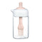 2-in-1 Oil & Vinegar Dispenser - Dual Chamber Condiment Bottle - Pink