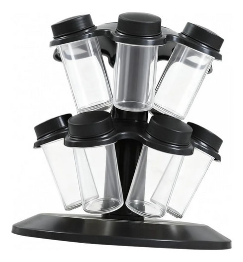 12-Bottle Spice Holder, 360° Turntable Rack for Seasoning Spice Rack