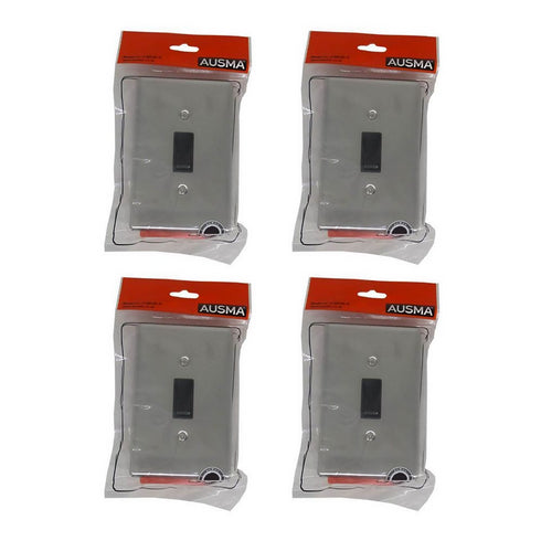 Single Lever Wall Switch - Steel Cover (Set Of 4)