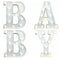 4 Pieces White LED Baby Letter Box Set