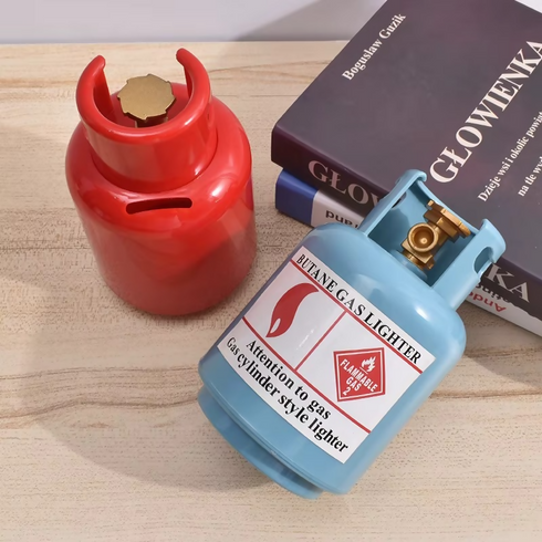 Gas Tank Gas Cylinder Shape Money Piggy Bank Savings for Kids - Red