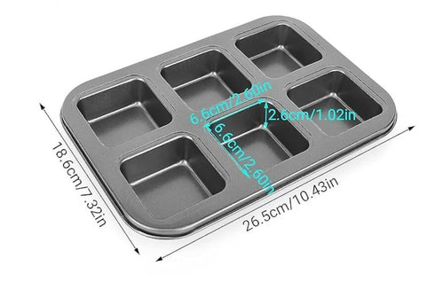 BWH-682 6-Hole Square Wave Baking Pan