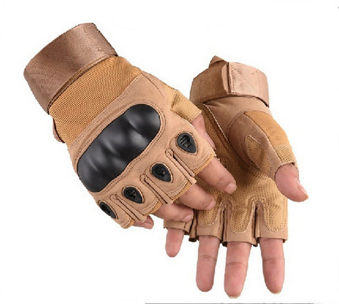 Outdoor Riding Sports Half Finger Hiking Hunting and Camping Accessories Nylon Tactical Gloves.