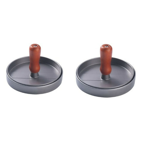 Burger Press with Wooden Handle - 2 Pack
