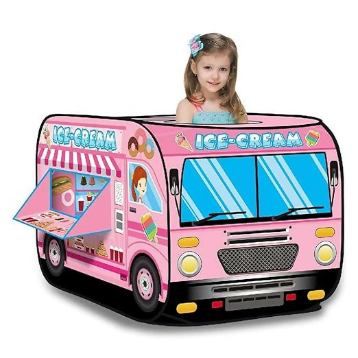 Ice Cream Truck Pop up Play Tent for Kids with 50 Balls