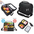 Portable Lunch Bag Double Insulated Cooler Bag Tote Bag Outdoor Activities - Black