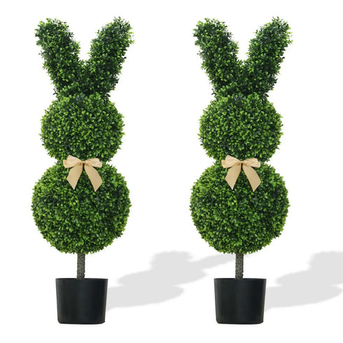 green plant, rabbit, modeling, decorative tree, home decoration ornaments