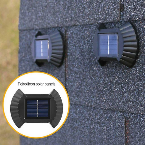 4 Pieces Outdoor Solar Powered Rechargeable Wall Light