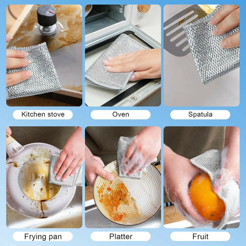 9pcs Metal Wire Cleaning Cloth