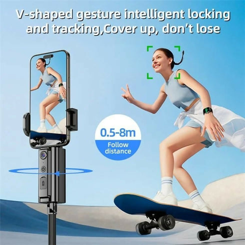 Auto Ai Face Tracking Camera Phone Tripod Stand 360° Rotating for Cell Phone Holder Selfie Sticks Tripod with Remote Controller