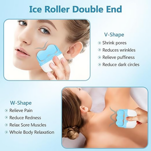 Ice roller facial massager
