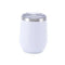 Egg Shaped Coffee Beer Wine Tumbler with Lid - white