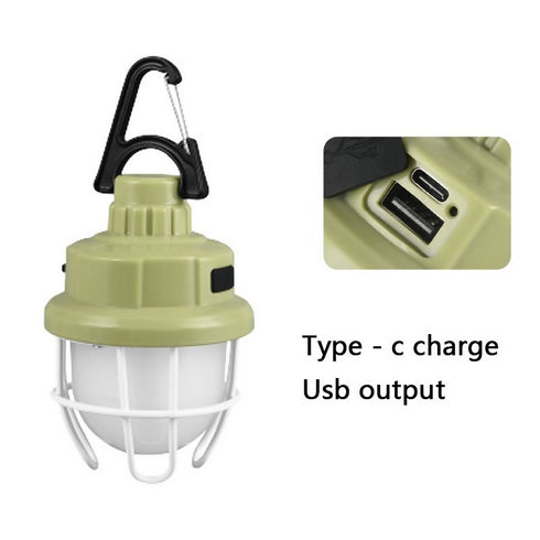 Rechargeable Tent Camping LED Light - Green