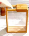 Wooden Cereal Storage Box, Clear Food Storage Box with Lid
