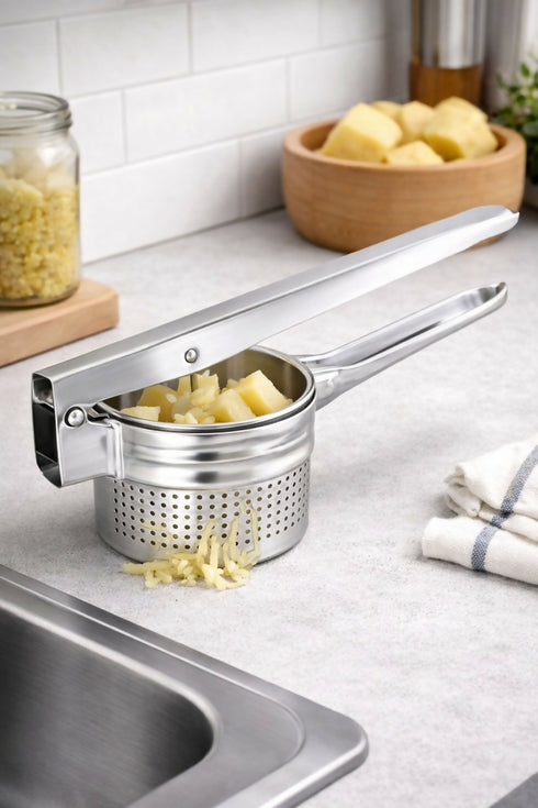 Stainless Steel Potato Masher Press Kitchen Tool with Handle