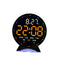 Digital Alarm Clock with Adjustable Time, Black and Orange