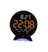 Digital Alarm Clock with Adjustable Time, Black and Orange