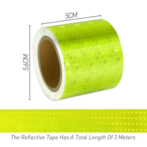 Green Reflective Safety Tape, 2 Rolls- 50mm x 3metres