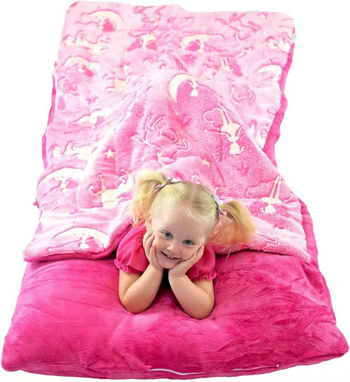 Children's Warm Anti-Kicking Sleeping Bag Can Light Up