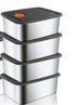 4 Pack Stainless Steel Food Storage Containers with Leak-Proof Lids