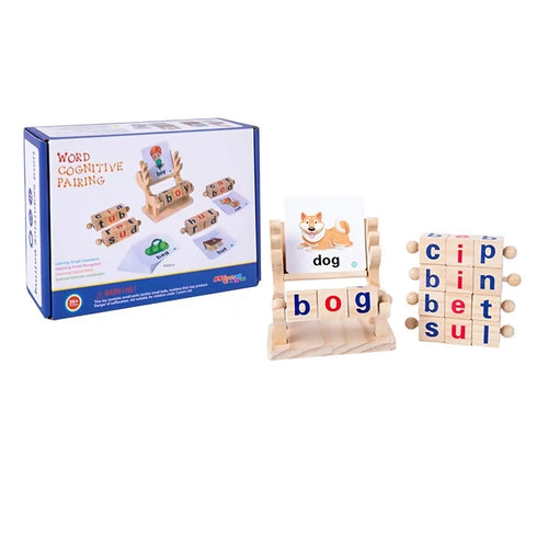 Wooden Reading Blocks Short Vowel Rods Spelling Games
