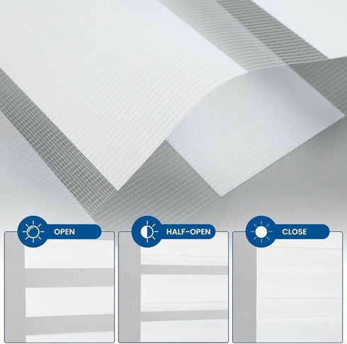 White Cotton Window Blinds-200x200cm