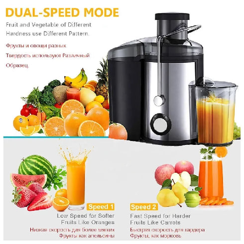 Slow Juicer Dual Speeds Juicer Extractor Machine