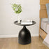 Set of 2 Modern Black Nesting Round Side Tables