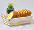 Stylish Rectangular Bread Serving Basket - White