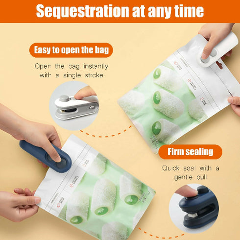 2 Pack USB Rechargeable Portable Food Plastic Bag Vacuum Mini Sealing Machines