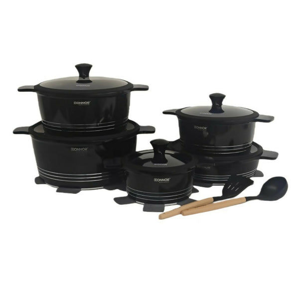Modern Nobel Nonstick Cookware Set Glass Lid