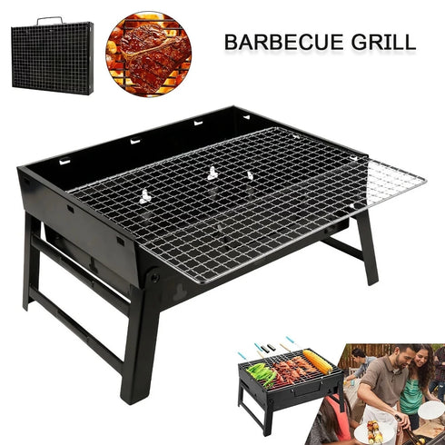 Foldable Stainless Steel Mini BBQ Charcoal Grill Oven