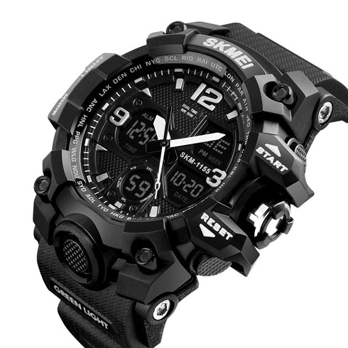 SKMEI 1155B Mens Military Waterproof Alarm Sports Watch