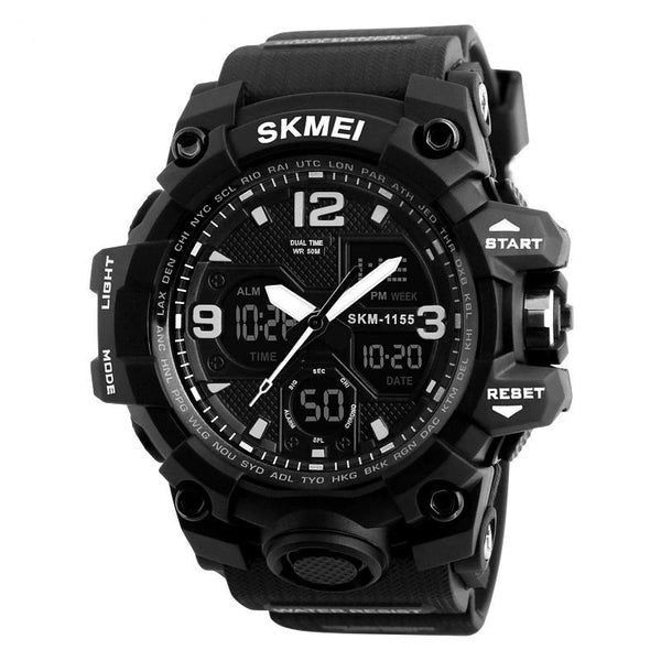 SKMEI 1155B Mens Military Waterproof Alarm Sports Watch - WooTech Online Shopping