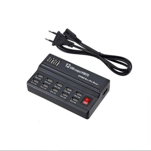 12 Multi Port Fast USB Charging Station