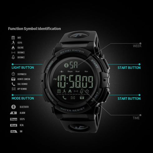 SKMEI 1303 Waterproof Alarm Bluetooth Sports Watch