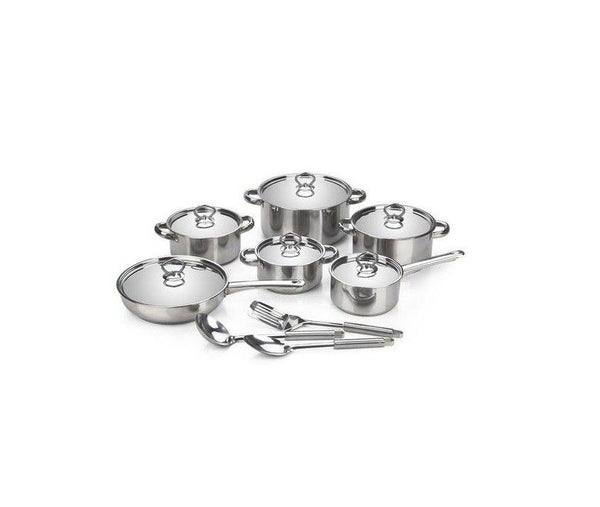15 Piece Chukbok Heavy Bottom Stainless Steel Cookware Set - WooTech Online Shopping In SA