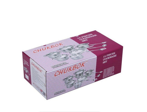 15 Piece Chukbok Heavy Bottom Stainless Steel Cookware Set