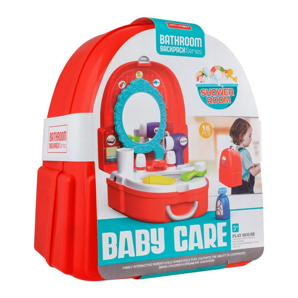 16 Pcs Bathroom Backpack Toy For Kids - Red - WooTech Online Shopping In SA