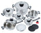 16 Piece Tommy Leopard Stainless Steel Cookware Set