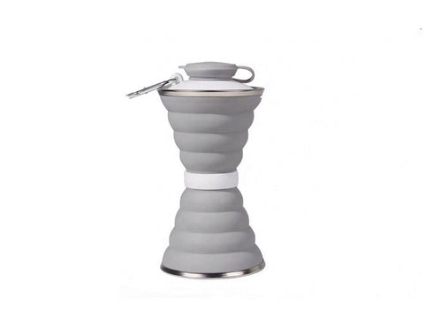 Foldable Travel Water Bottle - Grey