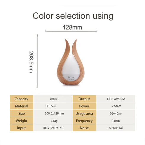 200ML LED Color Changing Mini Tabletop Humidifier - WooTech Online Shopping In SA