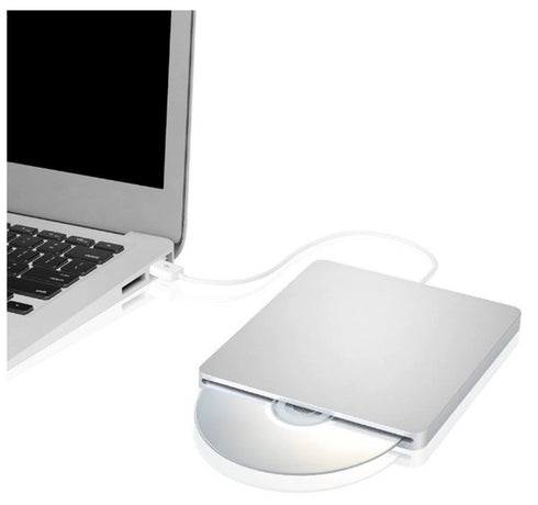 External Super Slim USB 2.0 Slot-In DVD-RW, Silver