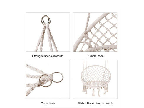 Hanging Macramé Chair Hammock