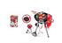 Kids BBQ Pretend Playset Toy - Red