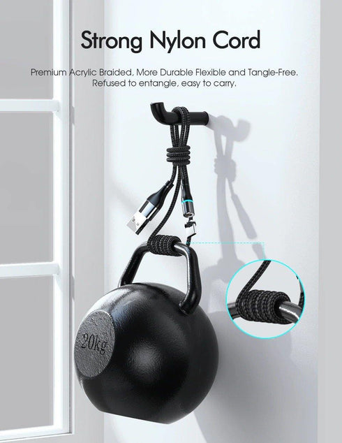 3 in 1 magnetic Charging Cable With Ios/ Micro/ Type-c pin