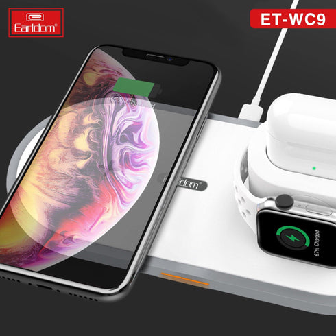 3 In 1 Wireless Fast Charger for iPhone, Apple Watch, AirPods