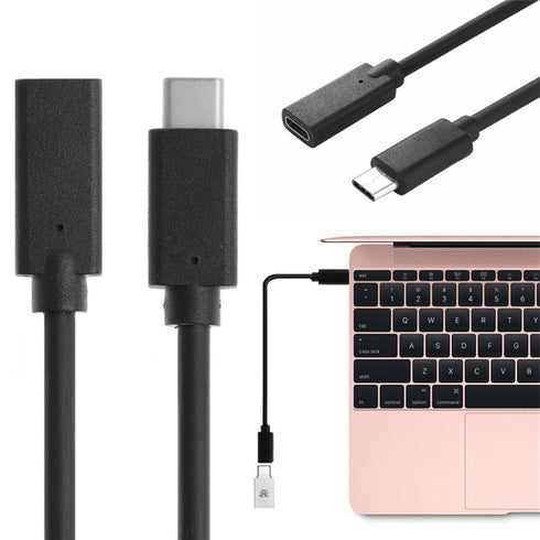 Type-C Extender- Fast Charging Data Extension Cable Adapter - Type-c Male to female cable